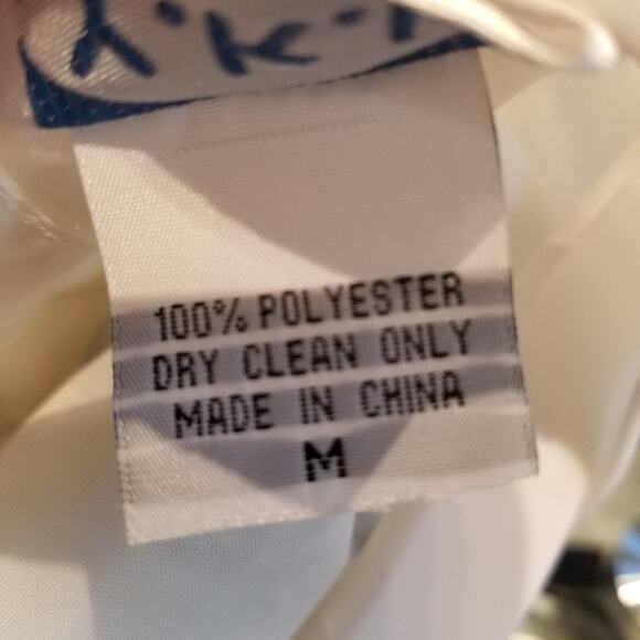 Y.K.I Ivory Tuille Dress & Matching Hat Short Sleeve Pullover Girl Sz M 9 Months - Picture 7 of 14